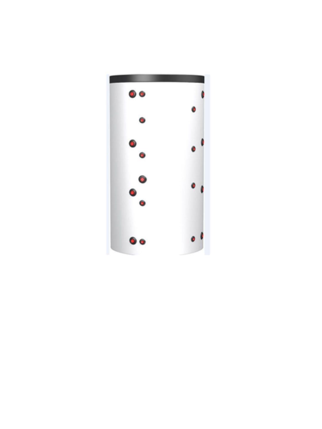Ballon de stockage chauffage vide + 1 ech 500L - 10P - Gamme plus- option resistance